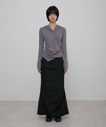 Asymmetrical Draped Hoodie